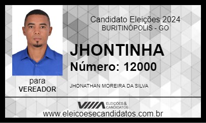 Candidato JHONTINHA 2024 - BURITINÓPOLIS - Eleições