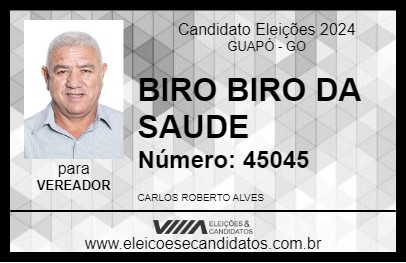 Candidato BIRO BIRO DA SAUDE 2024 - GUAPÓ - Eleições