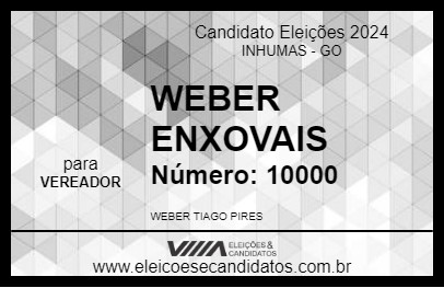 Candidato WEBER ENXOVAIS 2024 - INHUMAS - Eleições