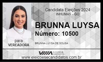 Candidato BRUNNA LUYSA 2024 - INHUMAS - Eleições