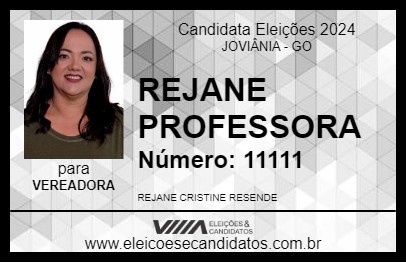 Candidato REJANE PROFESSORA 2024 - JOVIÂNIA - Eleições