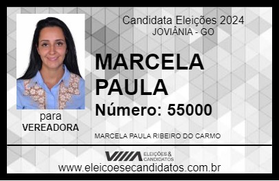 Candidato MARCELA PAULA 2024 - JOVIÂNIA - Eleições