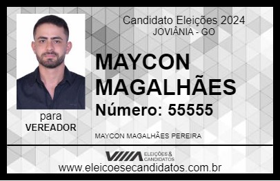 Candidato MAYCON MAGALHÃES 2024 - JOVIÂNIA - Eleições