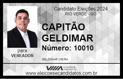 Candidato CAPITÃO GELDIMAR 2024 - RIO VERDE - Eleições