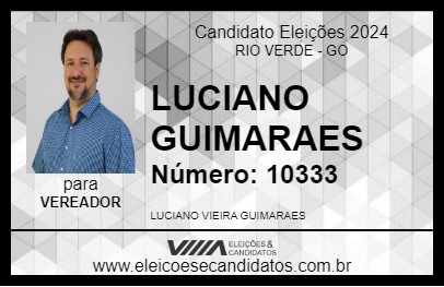 Candidato LUCIANO GUIMARAES 2024 - RIO VERDE - Eleições