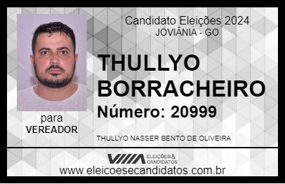 Candidato THULLYO BORRACHEIRO 2024 - JOVIÂNIA - Eleições