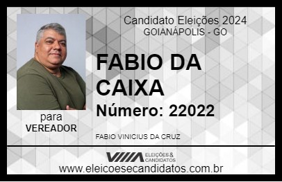 Candidato PASTOR FÁBIO 2024 - GOIANÁPOLIS - Eleições