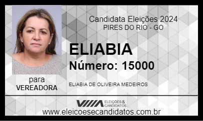 Candidato ELIABIA 2024 - PIRES DO RIO - Eleições