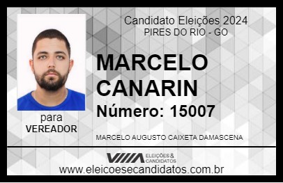 Candidato MARCELO CANARIN 2024 - PIRES DO RIO - Eleições