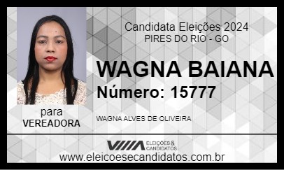 Candidato WAGNA BAIANA 2024 - PIRES DO RIO - Eleições