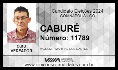 Candidato CABURÉ 2024 - GOIANÁPOLIS - Eleições