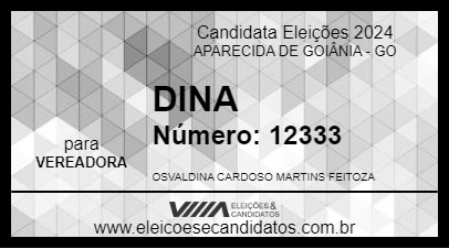 Candidato DINA 2024 - APARECIDA DE GOIÂNIA - Eleições