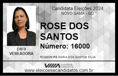 Candidato ROSE DOS SANTOS 2024 - NOVO GAMA - Eleições