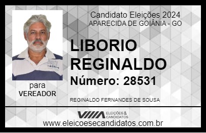 Candidato LIBORIO REGINALDO 2024 - APARECIDA DE GOIÂNIA - Eleições