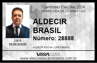 Candidato ALDECIR BRASIL 2024 - APARECIDA DE GOIÂNIA - Eleições