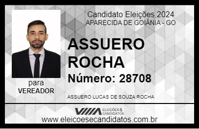 Candidato ASSUERO ROCHA 2024 - APARECIDA DE GOIÂNIA - Eleições