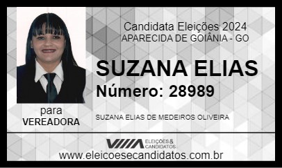 Candidato SUZANA ELIAS 2024 - APARECIDA DE GOIÂNIA - Eleições