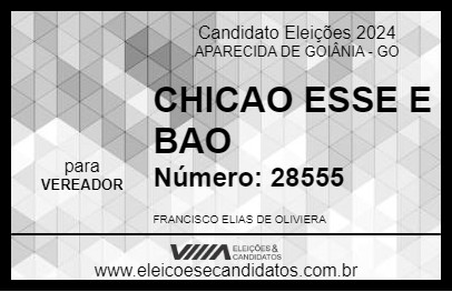 Candidato CHICÃO ESSE É BÃO 2024 - APARECIDA DE GOIÂNIA - Eleições