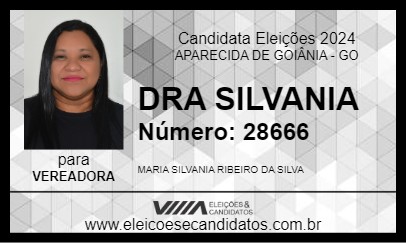 Candidato DRA SILVANIA 2024 - APARECIDA DE GOIÂNIA - Eleições