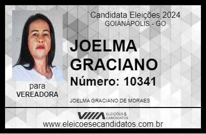 Candidato JOELMA GRACIANO 2024 - GOIANÁPOLIS - Eleições