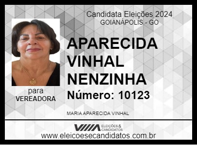 Candidato NEZINHA VINHAL 2024 - GOIANÁPOLIS - Eleições