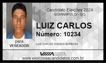 Candidato LUIZ CARLOS 2024 - GOIANÁPOLIS - Eleições