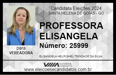 Candidato PROFESSORA ELISANGELA 2024 - SANTA HELENA DE GOIÁS - Eleições