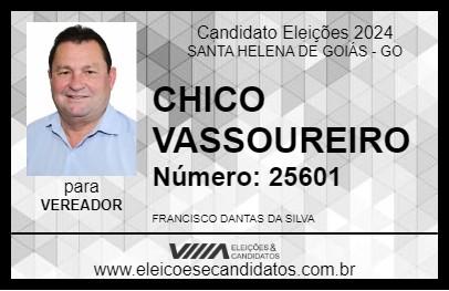 Candidato CHICO VASSOUREIRO 2024 - SANTA HELENA DE GOIÁS - Eleições