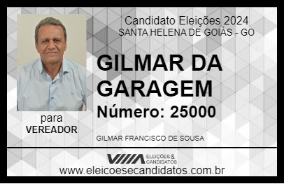 Candidato GILMAR DA GARAGEM 2024 - SANTA HELENA DE GOIÁS - Eleições