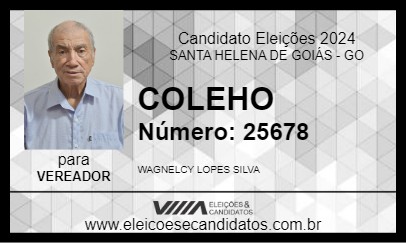 Candidato WAGNELCY COELHO 2024 - SANTA HELENA DE GOIÁS - Eleições