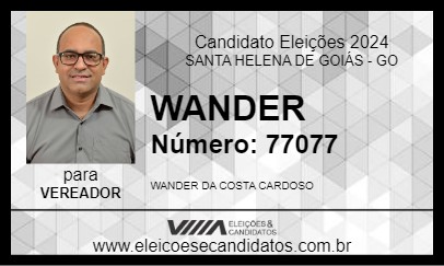 Candidato WANDER 2024 - SANTA HELENA DE GOIÁS - Eleições