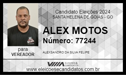 Candidato ALEX  MOTOS 2024 - SANTA HELENA DE GOIÁS - Eleições