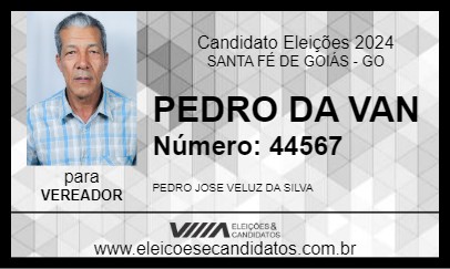 Candidato PEDRO DA VAN 2024 - SANTA FÉ DE GOIÁS - Eleições