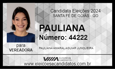 Candidato PAULIANA 2024 - SANTA FÉ DE GOIÁS - Eleições