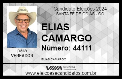 Candidato ELIAS CAMARGO 2024 - SANTA FÉ DE GOIÁS - Eleições