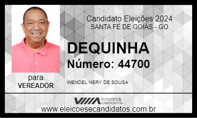 Candidato DEQUINHA 2024 - SANTA FÉ DE GOIÁS - Eleições