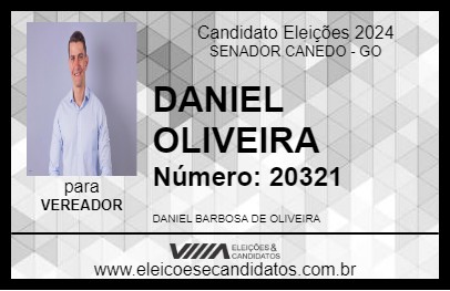 Candidato DANIEL OLIVEIRA 2024 - SENADOR CANEDO - Eleições