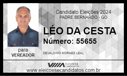 Candidato LÉO DA CESTA 2024 - PADRE BERNARDO - Eleições