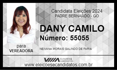 Candidato DANY CAMILO 2024 - PADRE BERNARDO - Eleições