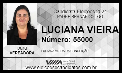 Candidato LUCIANA VIEIRA 2024 - PADRE BERNARDO - Eleições