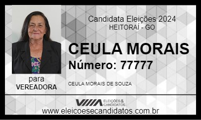 Candidato CEULA MORAIS 2024 - HEITORAÍ - Eleições