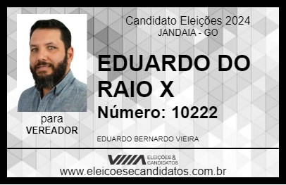 Candidato EDUARDO DO RAIO X 2024 - JANDAIA - Eleições