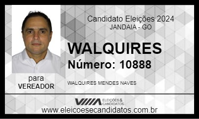 Candidato WALQUIRES 2024 - JANDAIA - Eleições