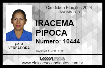 Candidato IRACEMA PIPOCA 2024 - JANDAIA - Eleições