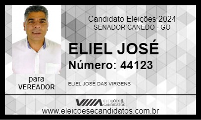 Candidato ELIEL JOSÉ 2024 - SENADOR CANEDO - Eleições