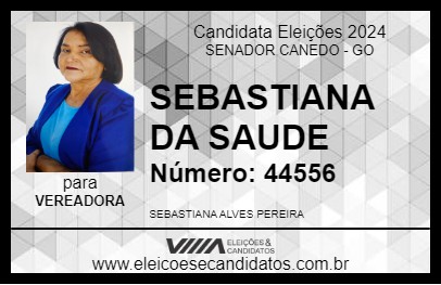 Candidato SEBASTIANA DA SAUDE 2024 - SENADOR CANEDO - Eleições