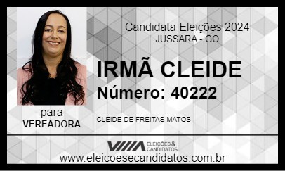 Candidato IRMÃ CLEIDE 2024 - JUSSARA - Eleições