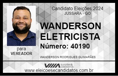 Candidato WANDERSON ELETRICISTA 2024 - JUSSARA - Eleições