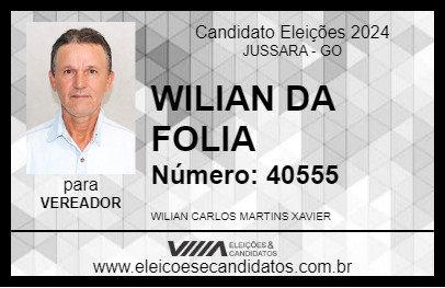 Candidato WILIAN DA FOLIA 2024 - JUSSARA - Eleições