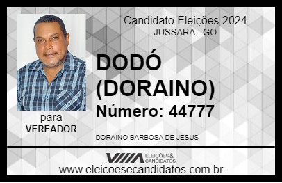 Candidato DODÓ (DORAINO) 2024 - JUSSARA - Eleições